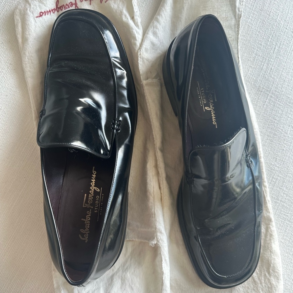 Salvatore Ferragamo Black Men's Loafers